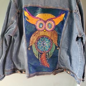 Hand painted denim jacket